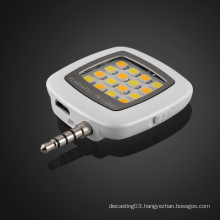 Portable multi-functional mini size built-in 16 LED bulbs led flash light for mobile phone